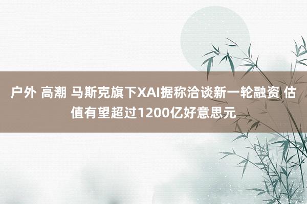 户外 高潮 马斯克旗下XAI据称洽谈新一轮融资 估值有望超过1200亿好意思元