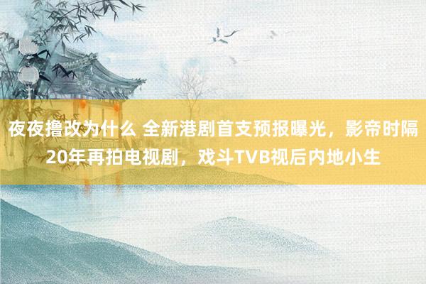 夜夜撸改为什么 全新港剧首支预报曝光，影帝时隔20年再拍电视剧，戏斗TVB视后内地小生